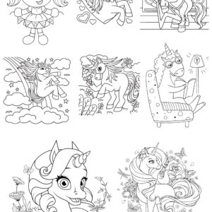 Unicorn colouring pages