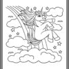 10 Unicorn Coloring PDF Pages - Image 4