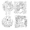 10 Unicorn Coloring PDF Pages
