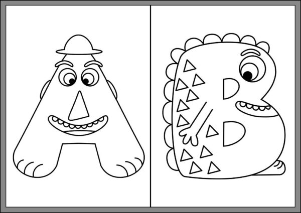 A to Z English Letter Coloring Pages - Image 2