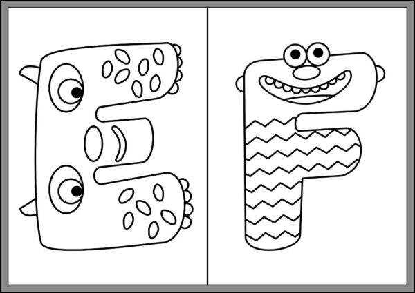 A to Z English Letter Coloring Pages - Image 3