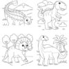10 Dinosaurs Coloring PDF